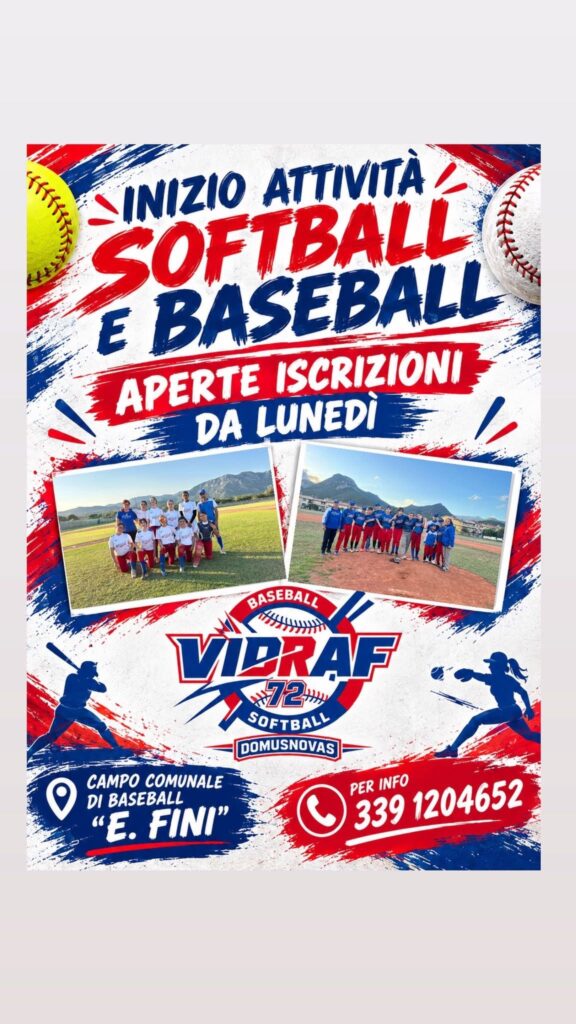 Foto 1 – Inizio attività softball e baseball: aperte le iscrizioni